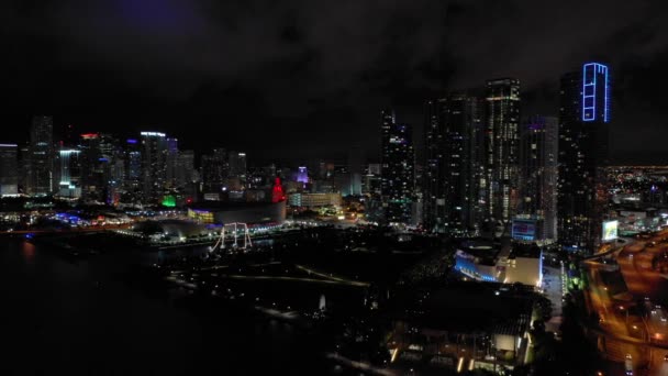 Város Antennák Downtown Miami — Stock videók