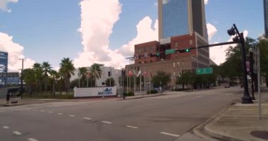 Hoşgeldiniz Downtown Jacksonville Fl hareket video işareti 4k için