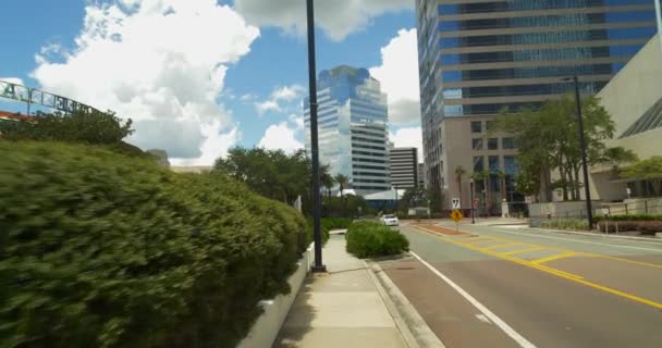 Centro Jacksonville Florida Filmado Con Una Cámara Estabilizada Gimbal Movimiento — Vídeos de Stock