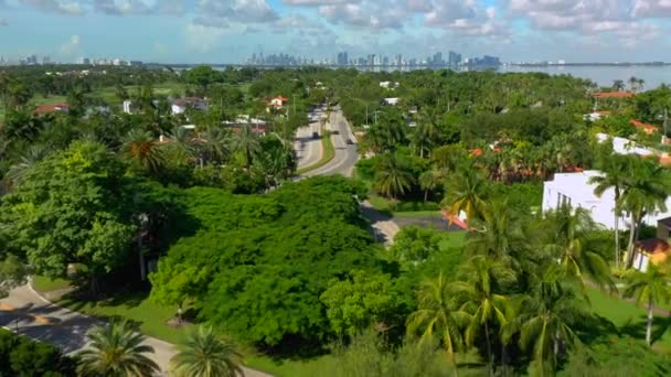 Luchtfoto Flyover Alton Road Miami Beach — Stockvideo