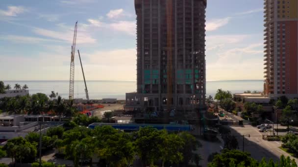 Antenn Video Ständerna Acqualina Sunny Isles Beach — Stockvideo