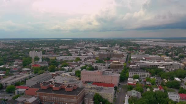 Drone Video Charleston Tarihi Fransız Mahallesi — Stok video