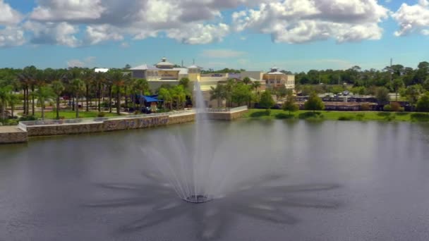 Fontaine Vidéo Aérienne Pavillon Port Orange — Video