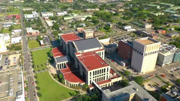 Duval County Clerk Courts Aerial Drone Shot — Stock Video