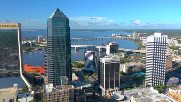 Passeio Marítimo Aéreo Downtown Jacksonville Eua — Vídeo de Stock