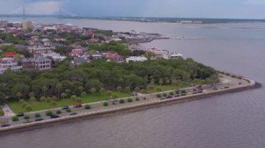 White Point bahçe Charleston Sc bir drone 4k ile vuruldu
