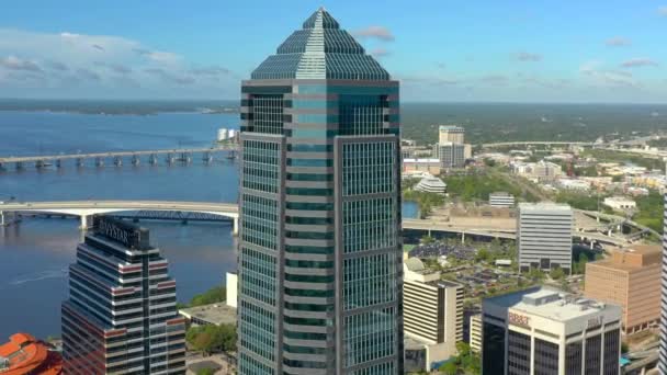 Rooftop Aerials Jacksonville Florida Usa — Stock Video