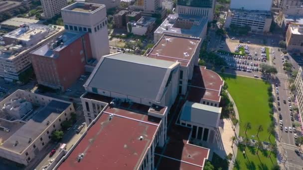 Jacksonville Duval County Clerk Courts Building Downtown Aerial Video — Stockvideo