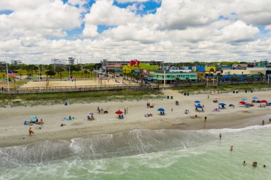 Summertime Myrtle Beach turizm hava drone fotoğraf