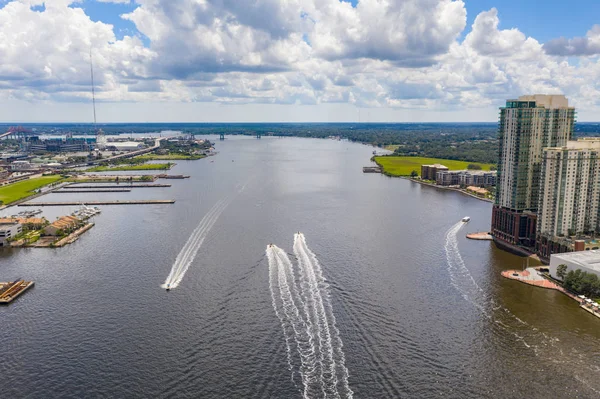 Foto aérea St Johns river Jacksonville FL —  Fotos de Stock