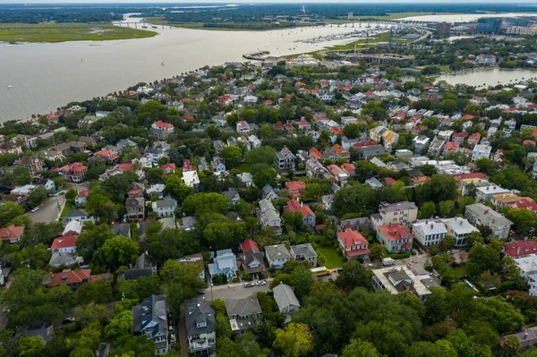 Foto aérea French Quarter Charleston SC — Foto de Stock