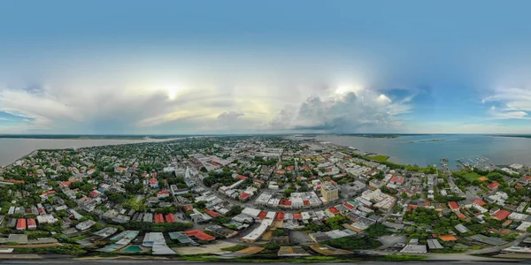 Panorama aereo sferico Charleston South Carolina USA — Foto Stock