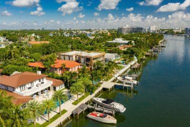 Miami Beach konakları havadan fotoğraf