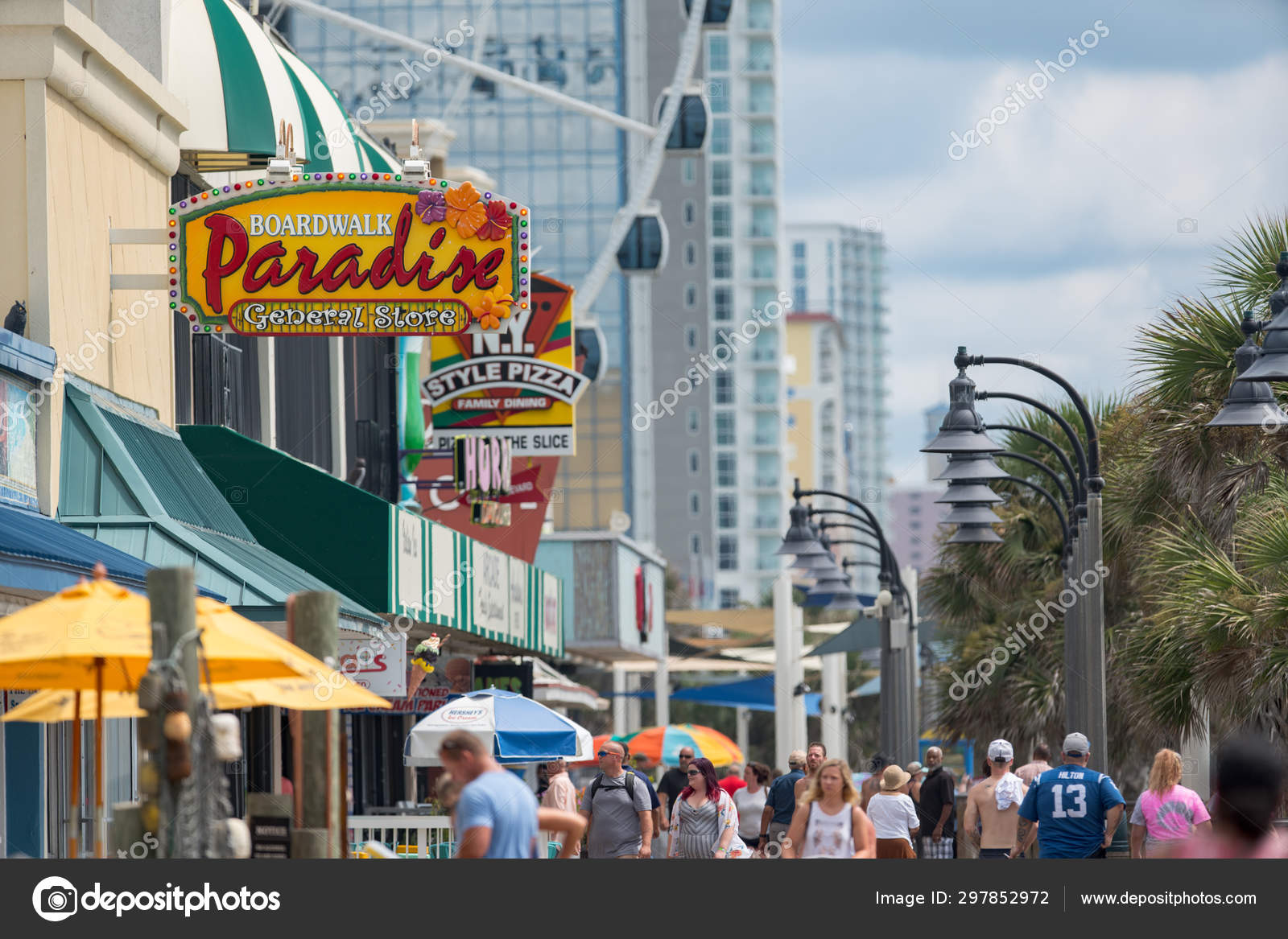 Stores on Myrtle Beach Boardwalk USA Stock Editorial Photo © felixtm 297852972