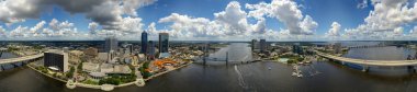 Hava 360 panorama Downtown Jacksonville Fl ve St Johns nehir