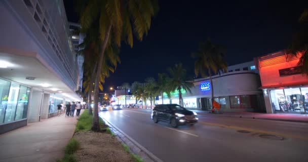 パンショットマイアミビーチコリンズアベニュー4K — ストック動画