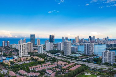 Havadan görüntü Aventura Florida manzara manzara fotoğraf