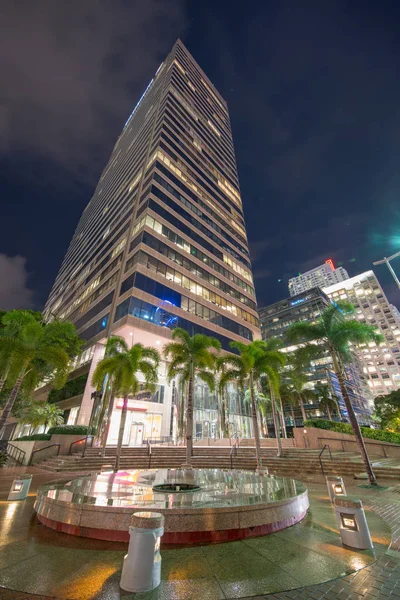 Night Photo Bank American Brickell Florida Usa — Stock Photo, Image