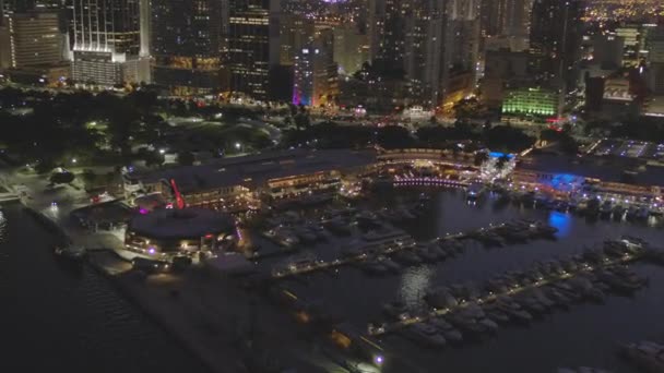 Antenne Video Bayside Miami Marina 60P — Stockvideo