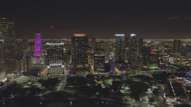 Mooie Stad Antenne Downtown Miami Prores — Stockvideo