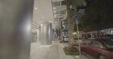 Downtown Miami gece şehir turu 4k