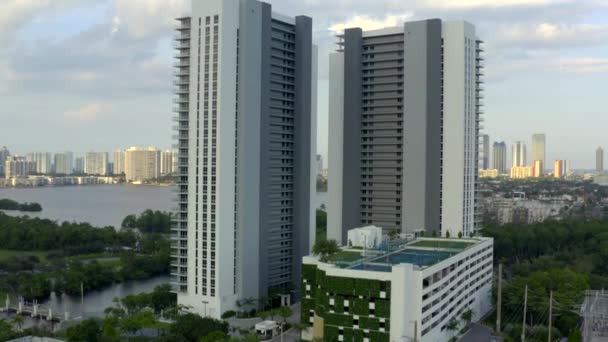 Residências Condomínio Luxo Harbour North Miami Beach — Vídeo de Stock