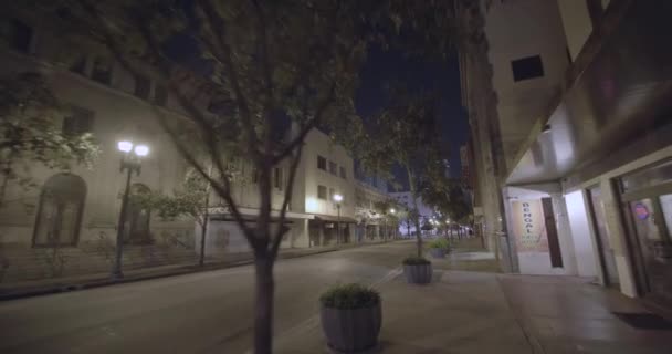 Downtown Miami Night Scena Mieście — Wideo stockowe