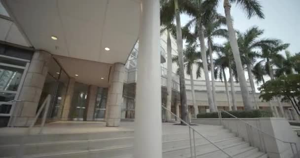 Night Concert Hall Miami Motion Video 60P — Stockvideo