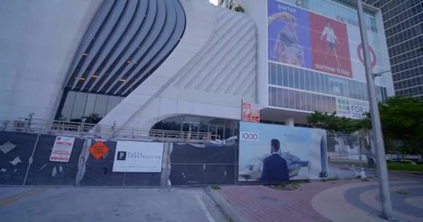 1000 Torre Del Museo Cerca Finalización Rascacielos Lujo Miami 60P — Vídeo de stock