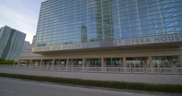 Miami Motion Footage Sanford Dolores Ziff Ballet Opera House 60P — Stok Video