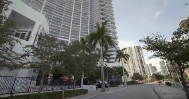 Modern Arkitektur Paramount Miami 60P Avslöja — Stockvideo