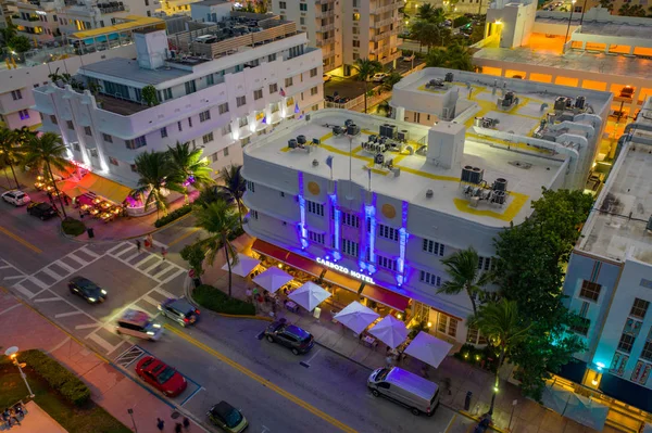 Fotografia aérea do Cardozo Hotel Ocean Drive South Beach Miami — Fotografia de Stock