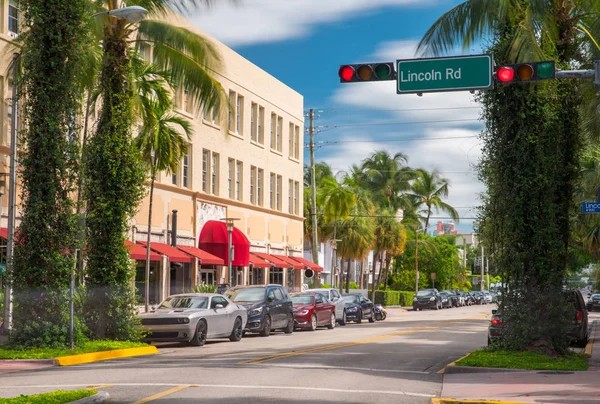 Lincoln Road Miami Beach penyeberangan pejalan kaki — Stok Foto