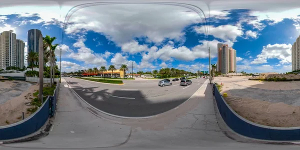 Baustelle Sonneninseln Strand fl mit einer 360-Kamera aufgenommen — Stockfoto