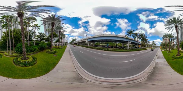 360 virtuális valóság fotó Sunny Isles Beach Collins Avenue-v — Stock Fotó