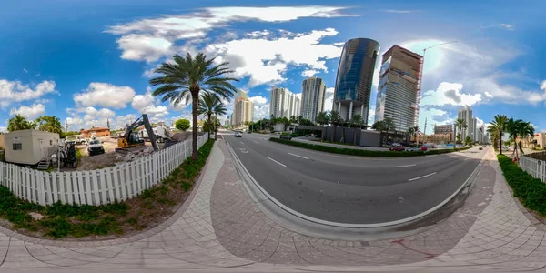 360 vr photo Collins Avenue ensoleillé Isles Beach Floride highrise b — Photo