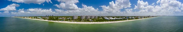 Neapel Beach antenn Panorama vackra färgglada Sommarscen — Stockfoto