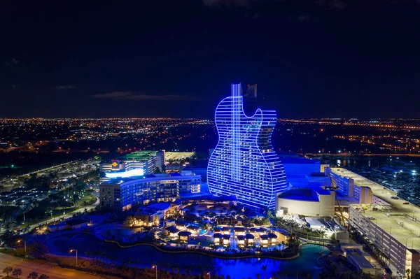 Aerial drone picture Seminole Hard Rock Hotel Broward County FL — Stock Photo, Image