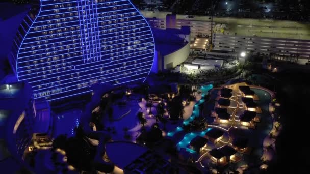 Luchtfoto Stockbeelden Seminole Hotel Casino Hollywood Florida — Stockvideo