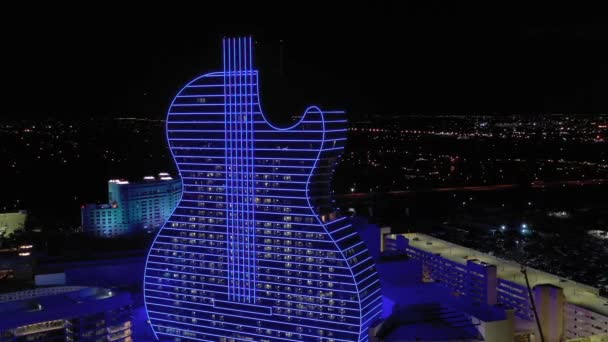 Hotel Forma Guitarra Hard Rock Seminole Florida — Vídeos de Stock