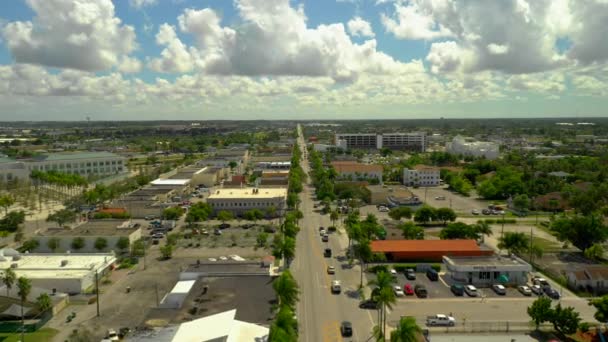 Drone Video Downtown Homestead Florida Usa — 图库视频影像