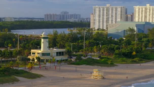 Video Aereo Stazione Antincendio Haulover Park — Video Stock