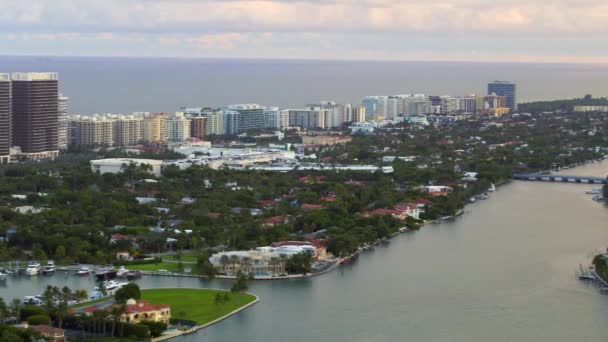 Luchtfoto Bal Harbour Beeldmateriaal — Stockvideo