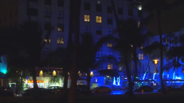 Nederländska Hotel Miami Beach Ocean Drive — Stockvideo