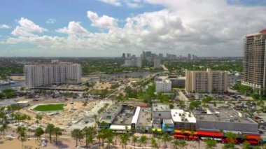 Güzel hava Fort Lauderdale Florida plaj parkı inşaatı 2019