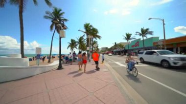 Fort Lauderdale Florida 'da yaz. 4k titreşimli video.