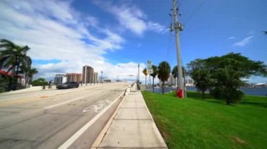 Las Olas Köprüsü 'nden Fort Lauderdale Sahili yaya pov' una