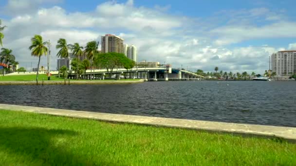 Aerial Footage Merle Fogg Park Fort Lauderdale — Stock Video