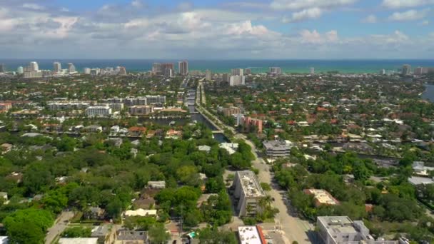 Aeriais Fort Lauderdale Las Olas Boulevard — Vídeo de Stock