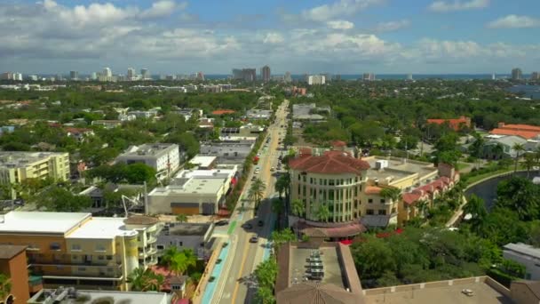 Antenner Las Olas Florida Fort Lauderdale — Stockvideo